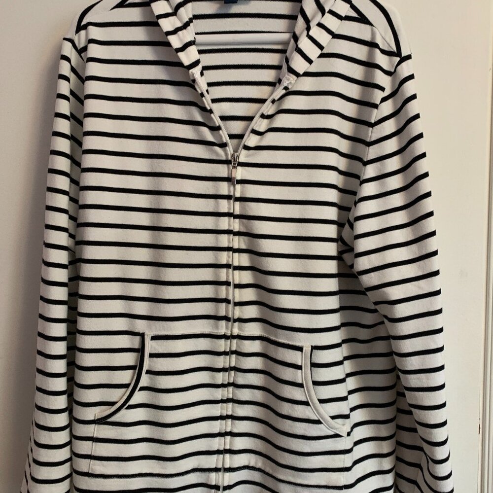 Stripped Zip Hoodie
